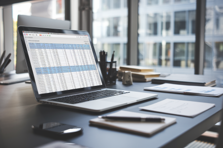 bureau-moderne-ordinateur-portable-fournitures