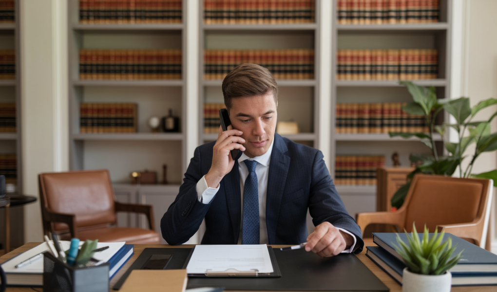 avocat-telephone-bureau-moderne-etalager-livres