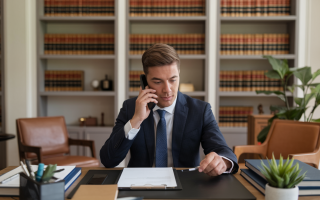 avocat-telephone-bureau-moderne-etalager-livres