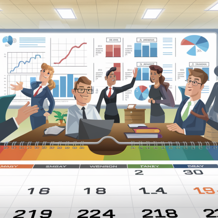 employes-tableau-graphiques-calendrier-bureau