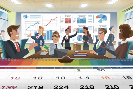 employes-tableau-graphiques-calendrier-bureau