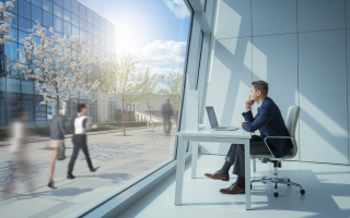 employe-bureau-fenetre-journee-ensoleillee