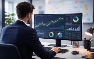 professionnel-bureau-ecran-graphiques-tableau