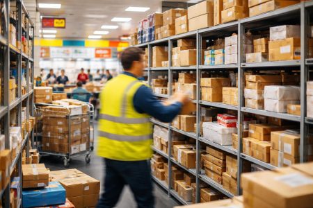 bureau-poste-colis-employe-animé