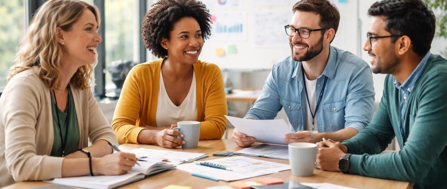 professionnels-discussion-bureau-tableau-graphiques