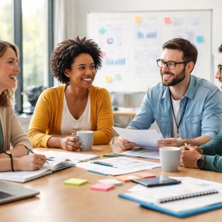 professionnels-discussion-bureau-tableau-graphiques