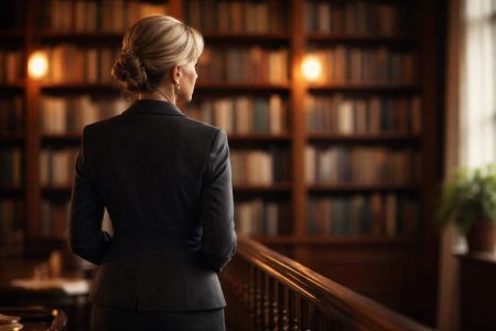 femme-mature-bibliotheque-livres-flous