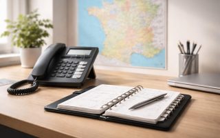 bureau-moderne-telephone-carte-france