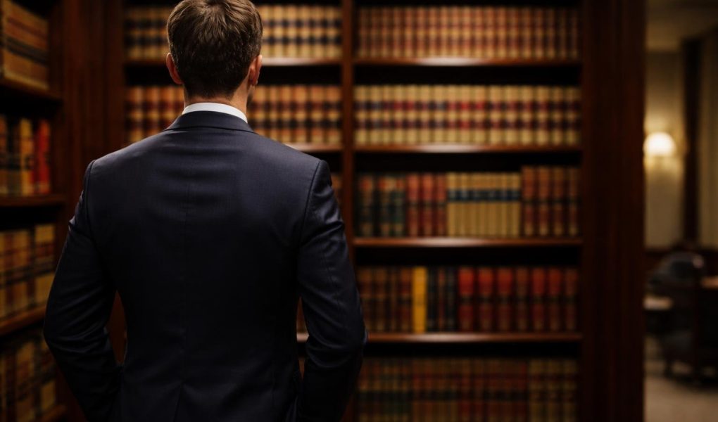 personnage-costume-bibliotheque-livres-droit