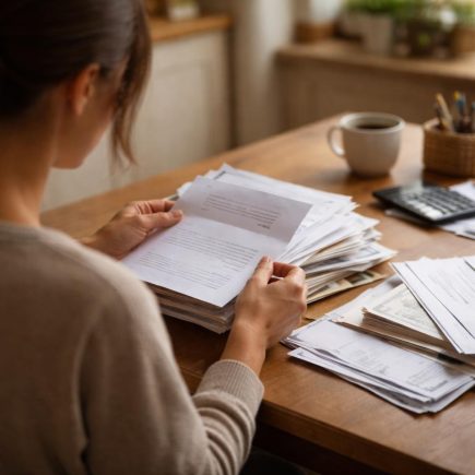 personne-dos-lettres-documents-table