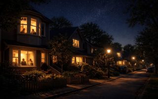 quartier-nuit-lampadaires-fenetres-ciel-etoile