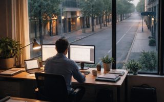 employe-bureau-rue-deserte-weekend