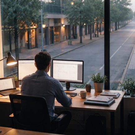 employe-bureau-rue-deserte-weekend