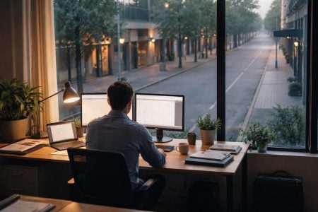 employe-bureau-rue-deserte-weekend